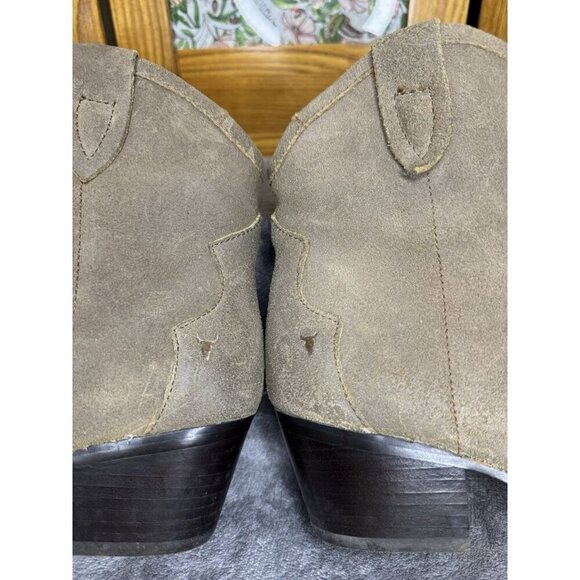 Windsor Smith Vintage Tan Suede Leather Ankle Boots Western Cowgirl Boho Sz 7 - Picture 9 of 9
